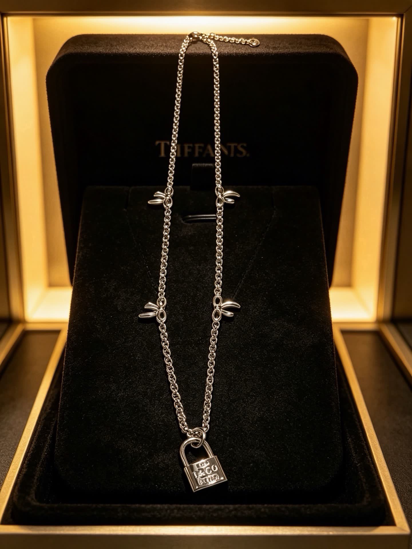 Tiffany & Co. Lock Charm Necklace